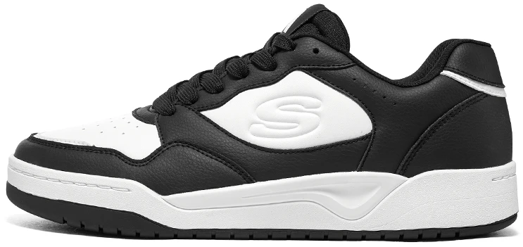skechers-low-top-black-white-slip-resistant-cushion-183240-bkw