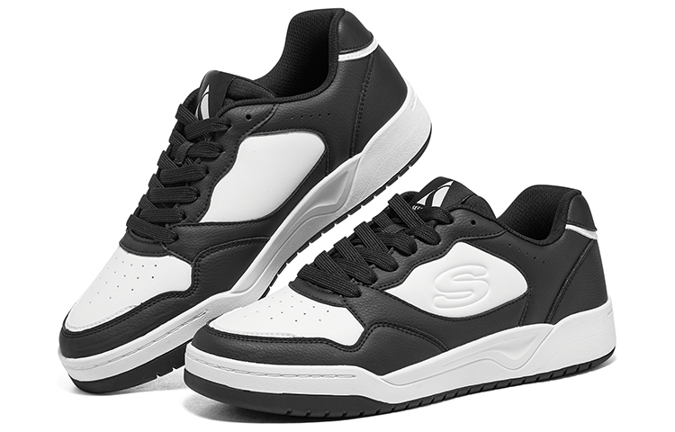 Lookbook Skechers Koopa Court ''Volley Low Varsity - Schwarz Weiß'' 183240-BKW