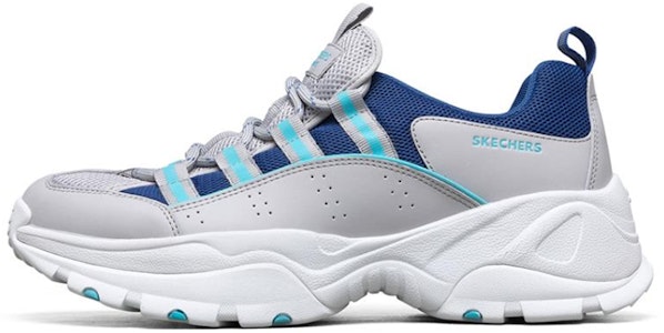 Skechers Kozmiks Kasut Larian Biru/Kelabu/Putih 888017-GRY Buy Skechers Kozmiks Kasut Larian Biru/Kelabu/Putih 888017-GRY