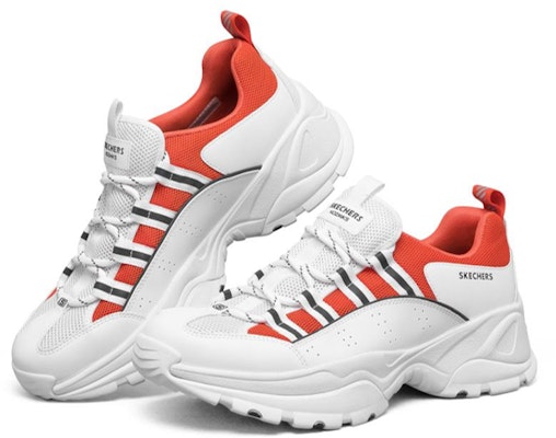 Skechers Kozmiks 透氣防滑 低筒老爹鞋 紅白 Lookbook Skechers Kozmiks 透氣防滑 低筒老爹鞋 紅白
