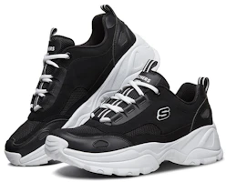 Lookbook Skechers Kozmiks 防滑耐磨 低筒老爹鞋 黑白