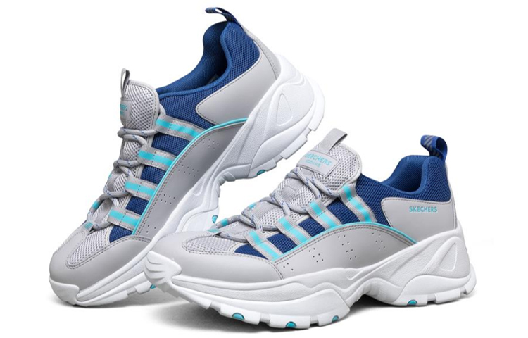 Lookbook Chaussures de course Skechers Kozmiks Bleu/Gris/Blanc 888017-GRY