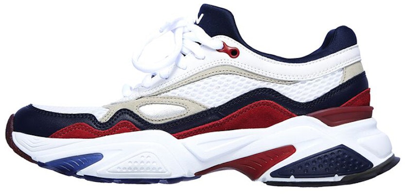 Skechers Kraz Wiley Low-Top Bianco/Blu/Rosso 222009-NVMT Buy Skechers Kraz Wiley Low-Top Bianco/Blu/Rosso 222009-NVMT