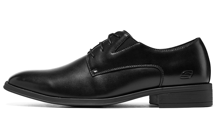 Skechers LARKEN Leather Formal Shoes 'Black'