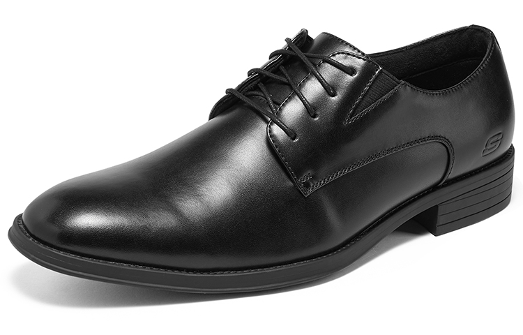 Skechers LARKEN Leather Formal Shoes 'Black' 圖 3
