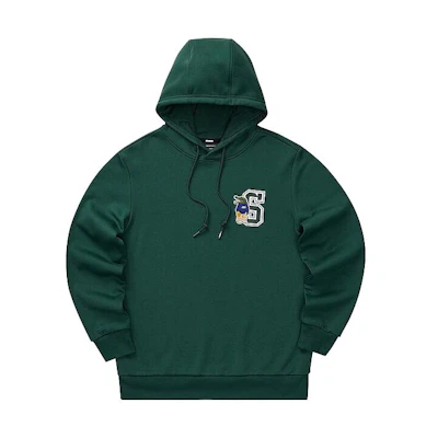 Skechers Laughing Monster Hoodie - Letter Print Fleece in Pine Green L422M025-02A2