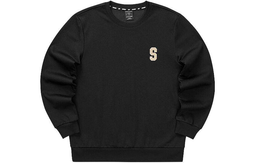 Skechers Laughing Monster Letter Print Crewneck Sweatshirt Unisex Carbon Black L322U098-0018