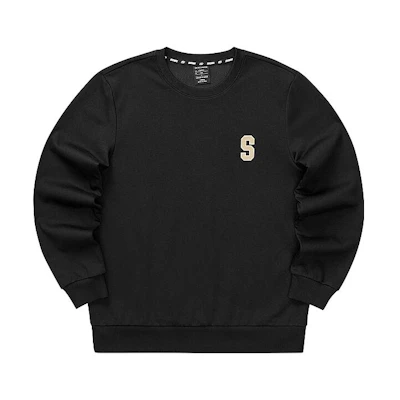Skechers Laughing Monster Letter Print Crewneck Sweatshirt Unisex Carbon Black L322U098-0018