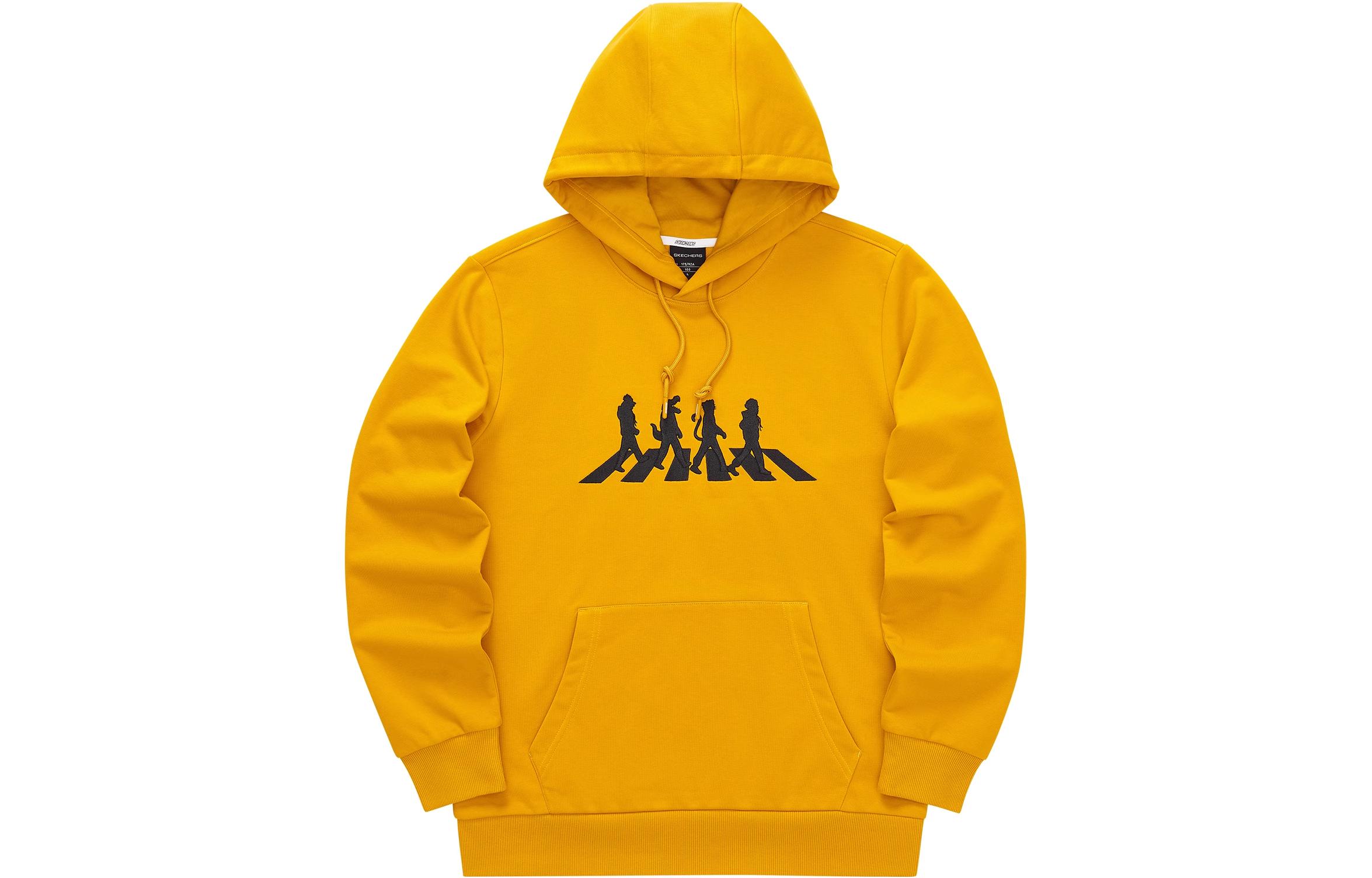Skechers Laughing Monster Letter Print Hoodie Unisex - Golden Yellow L421U161-00UV