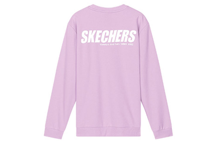 Skechers Letter Logo Print Pullover Sweatshirt Unisex - Light Snow Cyan L320U106-00EW