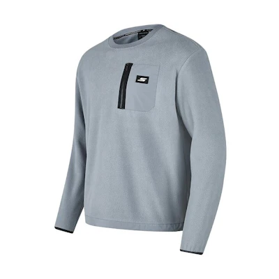 Skechers Letter Print Crewneck Knit Pullover - Light Grey P423M144-02N6