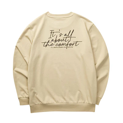 Skechers Letter Print Crewneck Sweatshirt Irish Cream Casual Series L323M061-028R