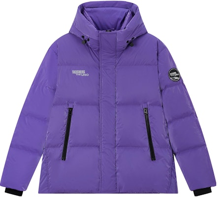 Skechers Jaket Pendek Hooded Cetak Huruf Unisex - Ungu Gelap. L423U178-00QD Order Skechers Jaket Pendek Hooded Cetak Huruf Unisex - Ungu Gelap. L423U178-00QD