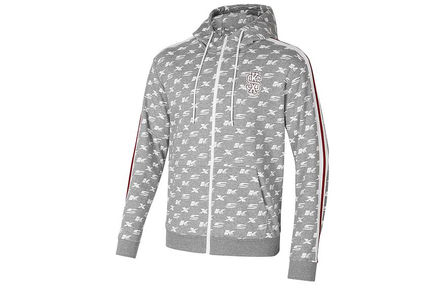 Skechers Letter Print Knitted Hoodie Unisex Long Sleeve P421U034-130639