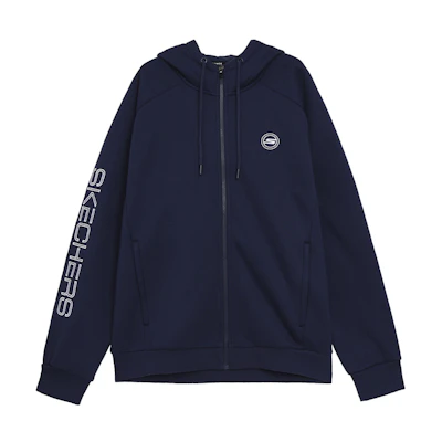 Skechers Letter Zip Hoodie Jacket in Navy Academy Blue P423M102-02MZ