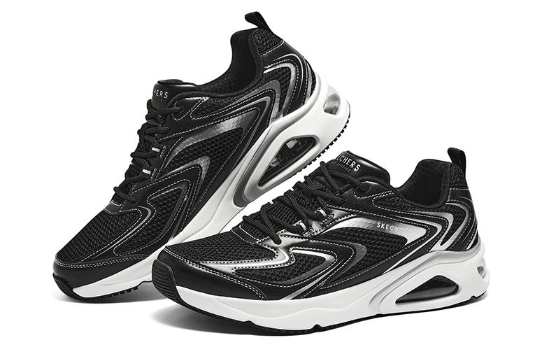 Shop Skechers 斯凱奇 生活系列 極光鞋 運動 耐磨輕便 低幫 跑步鞋 男款 黑色