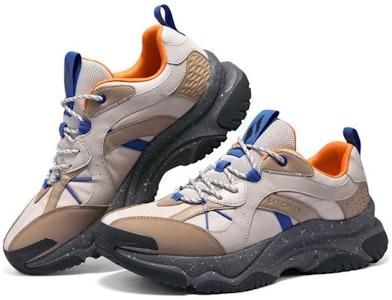 Skechers 生活風格 防滑耐磨透氣 低筒 跑步鞋 男款 灰棕色 Lookbook Skechers 生活風格 防滑耐磨透氣 低筒 跑步鞋 男款 灰棕色