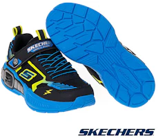 Shop Skechers Light Storm 3 男童LED跑鞋 黑色 400151LBBLM