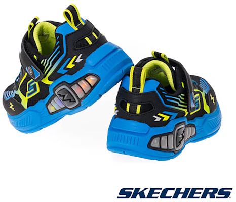 Skechers Light Storm 3 男童LED跑鞋 黑色 400151LBBLM 1