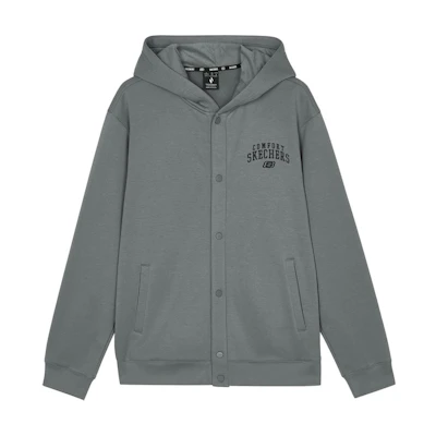 Skechers Lightweight Breathable Hoodie Running Jacket - Gray Casual Style L324M052-040R