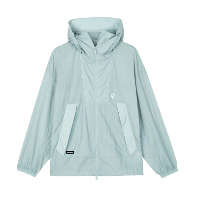 Skechers Lightweight Breathable Outdoor Cool Jacket Unisex Light Gray Green L224U168-03PB
