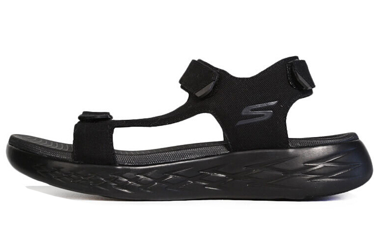 Skechers Lightweight Cozy Outdoor Beach Sports Black Sandals 55369-BBK
