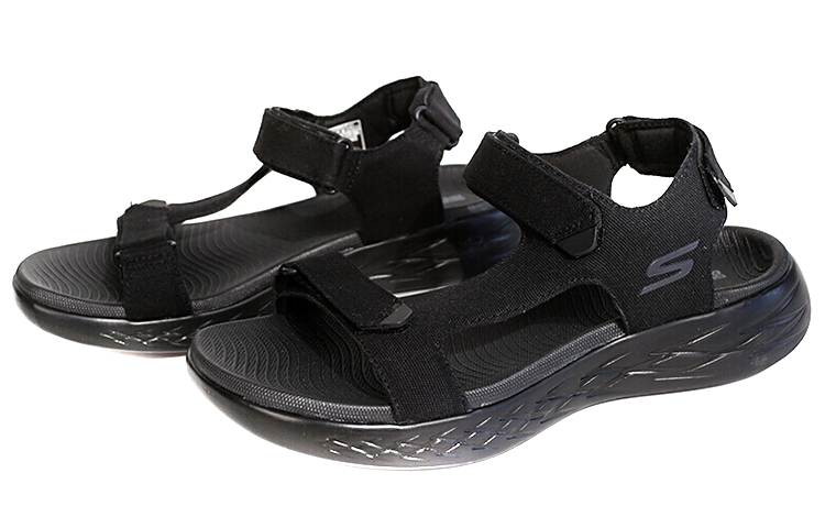 Order Skechers Sandal Ringan Hitam Nyaman untuk Olahraga Pantai Luar Ruangan 55369-BBK