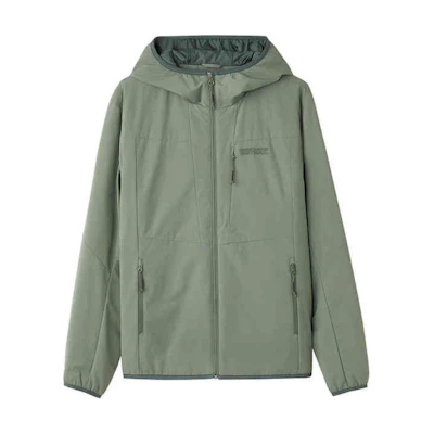 Skechers Lightweight Full-Zip Hooded Jacket in Castor Gray L424M008-04DU