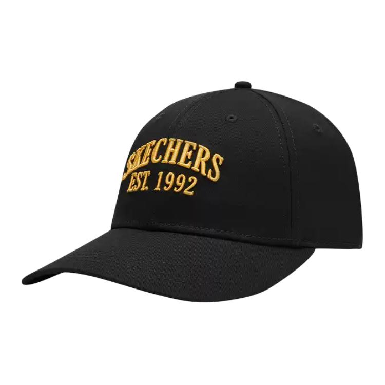 Skechers Logo Baseball Cap Black Unisex Couple Style L326U020-0018