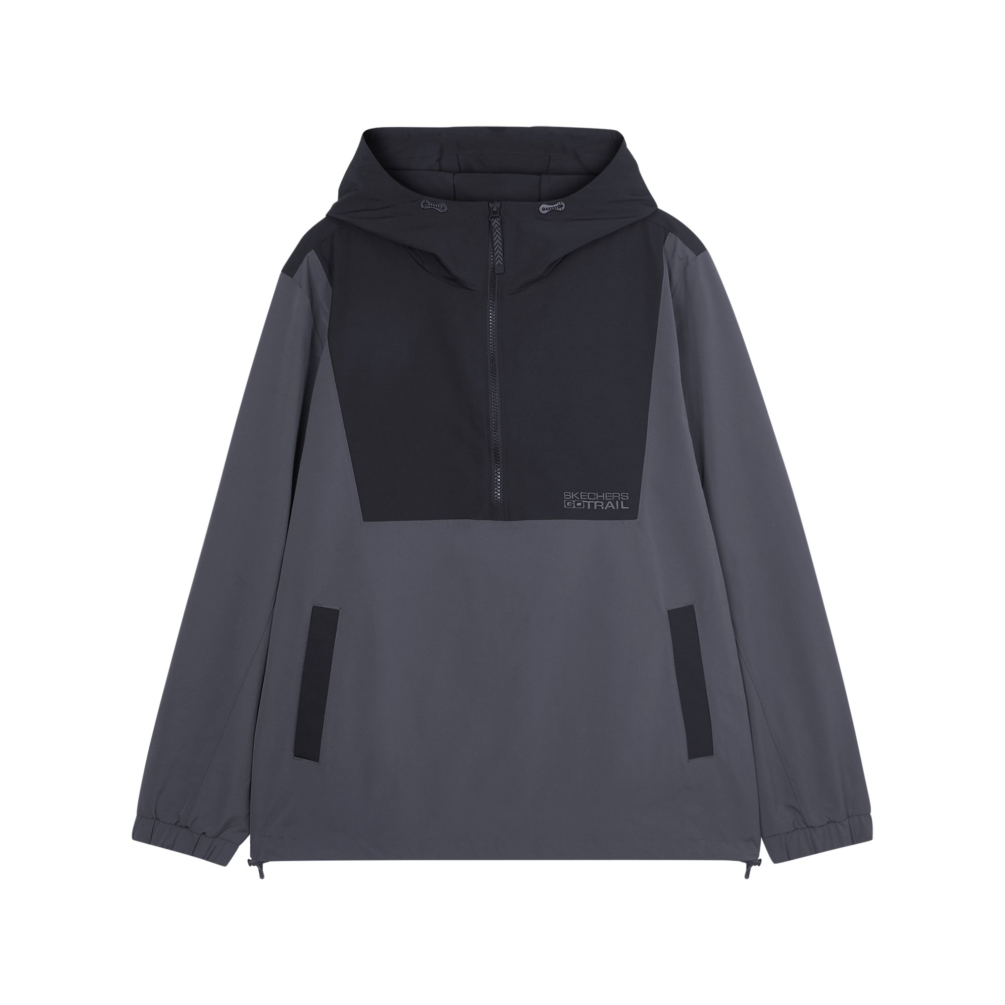 Skechers Logo Colorblock Outdoor Hoodie - Black/Grey Long Sleeve L424M110-0403