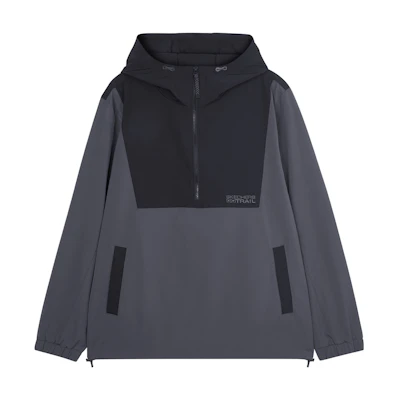 Skechers Logo Colorblock Outdoor Hoodie - Black/Grey Long Sleeve L424M110-0403