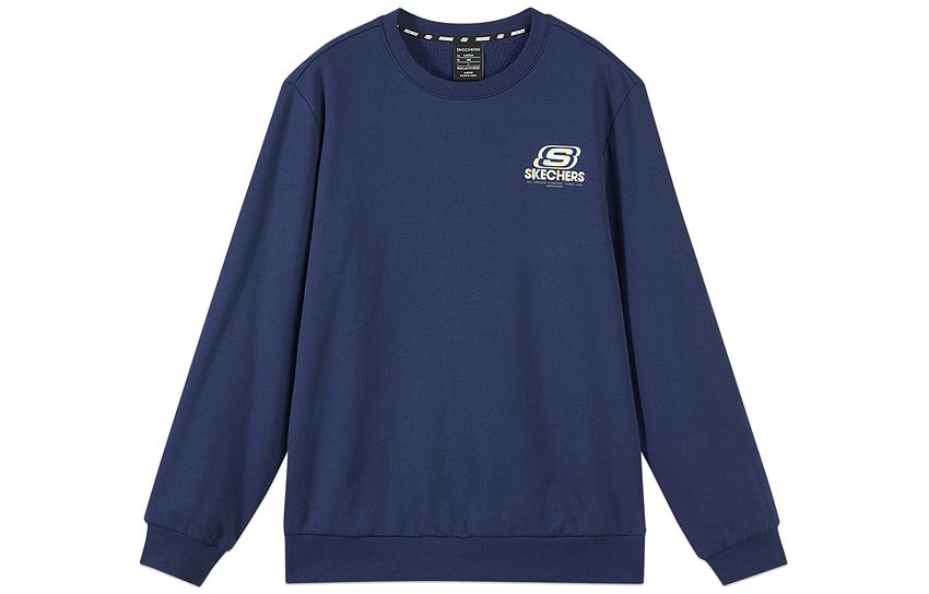 Skechers Logo Crewneck Pullover Sweatshirt in Medieval Blue L422M143-007D