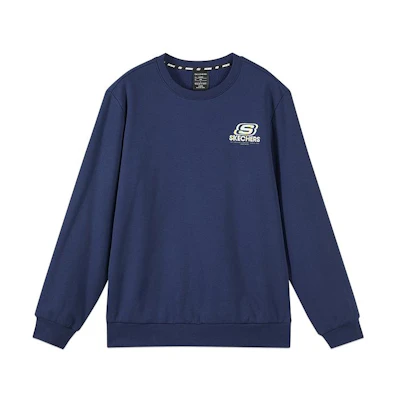 Skechers Logo Crewneck Pullover Sweatshirt in Medieval Blue L422M143-007D