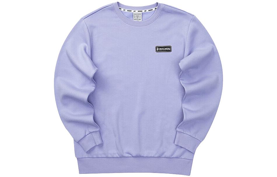 Skechers Logo Crewneck Sweatshirt Unisex Lavender - Yadian Series Plain Design L323U176-01DU