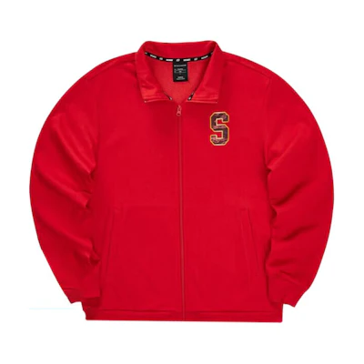 Skechers Logo Print Breathable Comfortable Long-Sleeve Jacket - Racing Red L123M023-001W