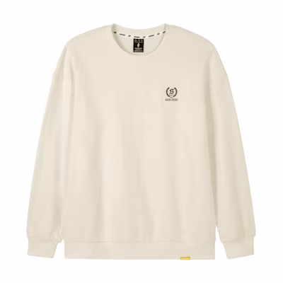 Skechers Logo Print Crewneck Long Sleeve Sweatshirt Unisex Off-White L324U094-01SV