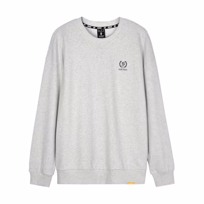Skechers Logo Print Crewneck Oversized Sweatshirt Unisex Gray L324U094-0248