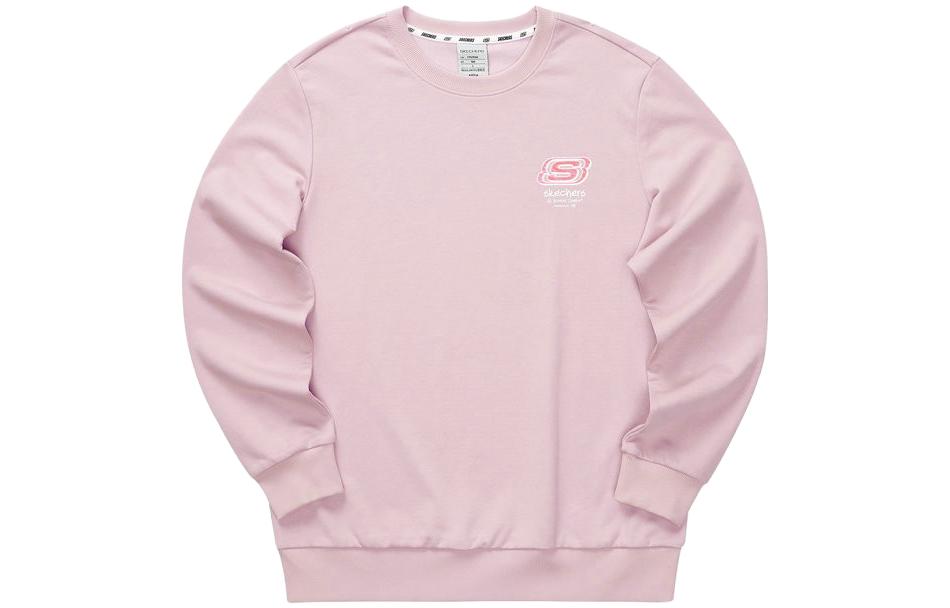 Skechers Logo Print Knit Crewneck Pullover Sweatshirt Unisex Casual Series L322U127-01NX