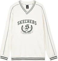 Skechers Logo Print Outdoor American Style Pullover Sweatshirt Unisex - Off-White L324U077-0074 Skechers Logo Print Outdoor American Style Pullover Sweatshirt Unisex - Off-White L324U077-0074
