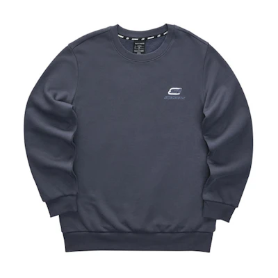 Skechers Logo Print Solid Color Sweatshirt Unisex Odyssey Gray L323U122-026R