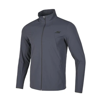 Skechers Logo Print Zip-Up Jacket Dark Gray P423M054-00W5
