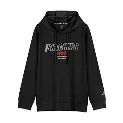 Skechers Loose Fit Casual Pullover Sweatshirt Carbon Black L320M023-0018