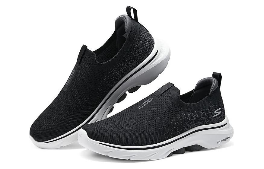 Lookbook Skechers 減震耐磨透氣吸汗 低筒 生活休閒鞋 男款 黑色