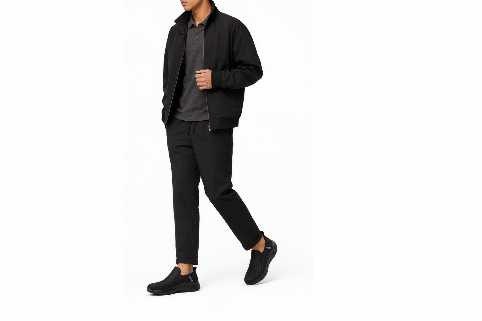 Order Skechers 舒適百搭 減震防滑耐磨 低筒 生活休閒鞋 男款 黑色