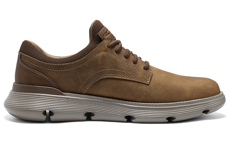 Order スケッチャーズ 茶 ローカット ビジネスカジュアル 204702-DSRT