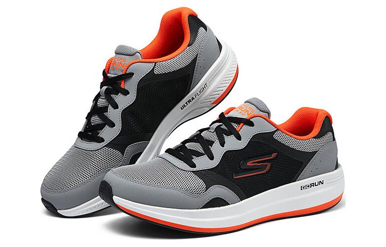 Shop Skechers Low-Top Running 'Grey Black Orange' 220539-GYOR