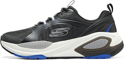 Skechers Low-Top Running Sneakers 'Comfort Mesh Shock-Absorbing Black Blue' 232736-BKBL Skechers Low-Top Running Sneakers 'Comfort Mesh Shock-Absorbing Black Blue' 232736-BKBL