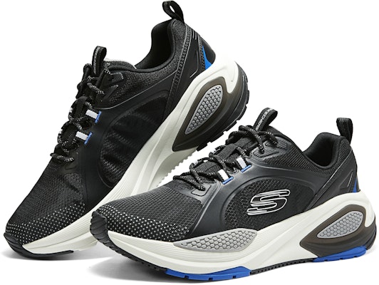 Sepatu Lari Skechers Low-Top 'Jaring Nyaman Penyerap Kejut Hitam Biru' 232736-BKBL Shop Sepatu Lari Skechers Low-Top 'Jaring Nyaman Penyerap Kejut Hitam Biru' 232736-BKBL