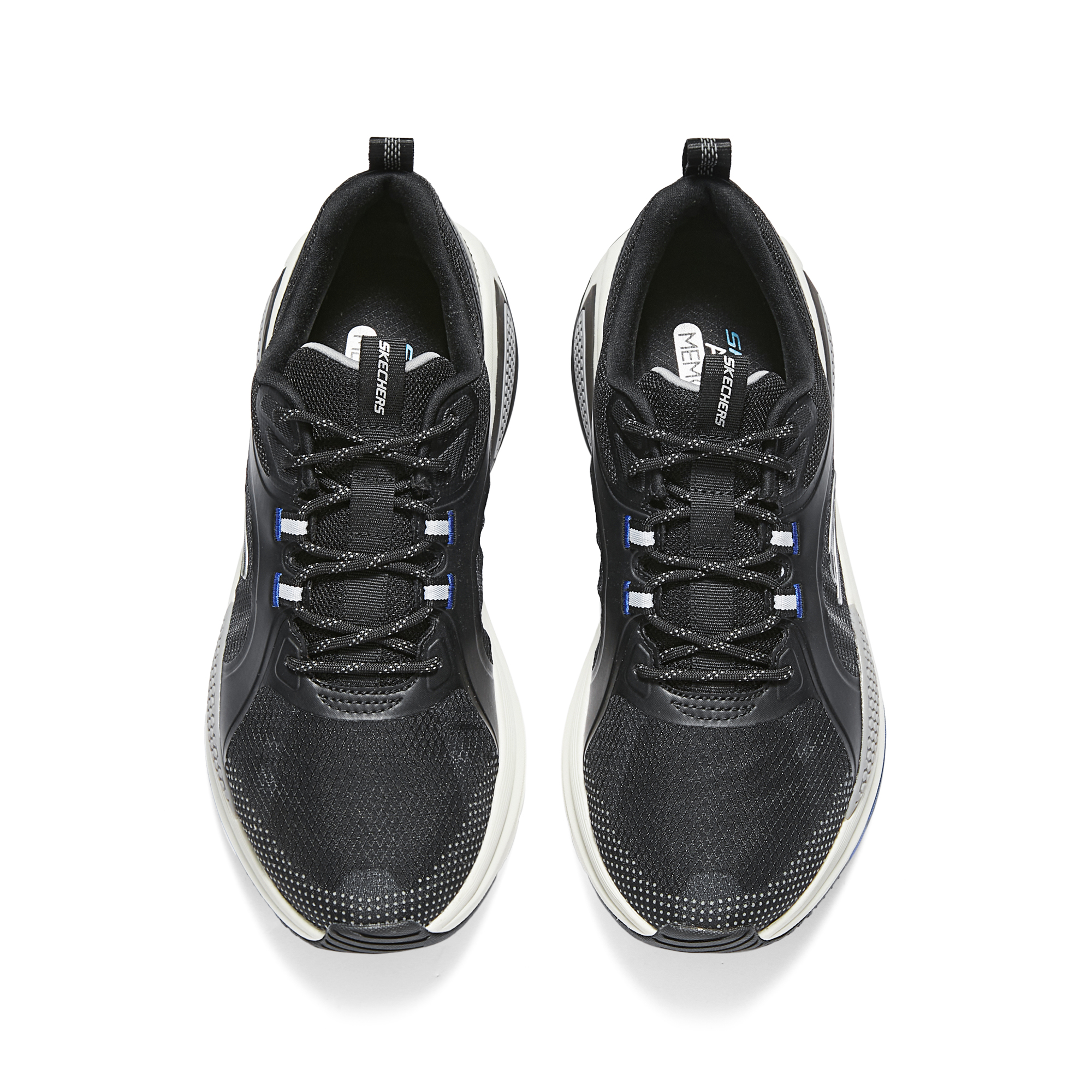 Purchase Skechers Lage Sneakers Hardlopen ''Comfort Mesh Schokabsorberend Zwart Blauw'' 232736-BKBL
