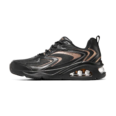 (W) Skechers Tres-Air 'Shimm Airy - Black Rose Gold'